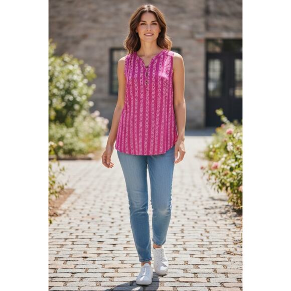 Sonoma Goods for Life Women’s Purple BOHO Tunic Tank Top Size Medium - Picture 7 of 9